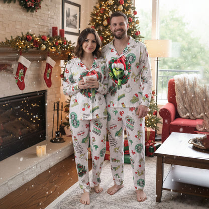 CozyGrin™Grinch Family Xmas Satin Pajamas Set